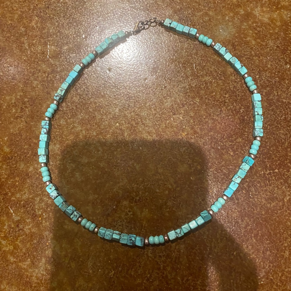 15” authentic turquoise necklace